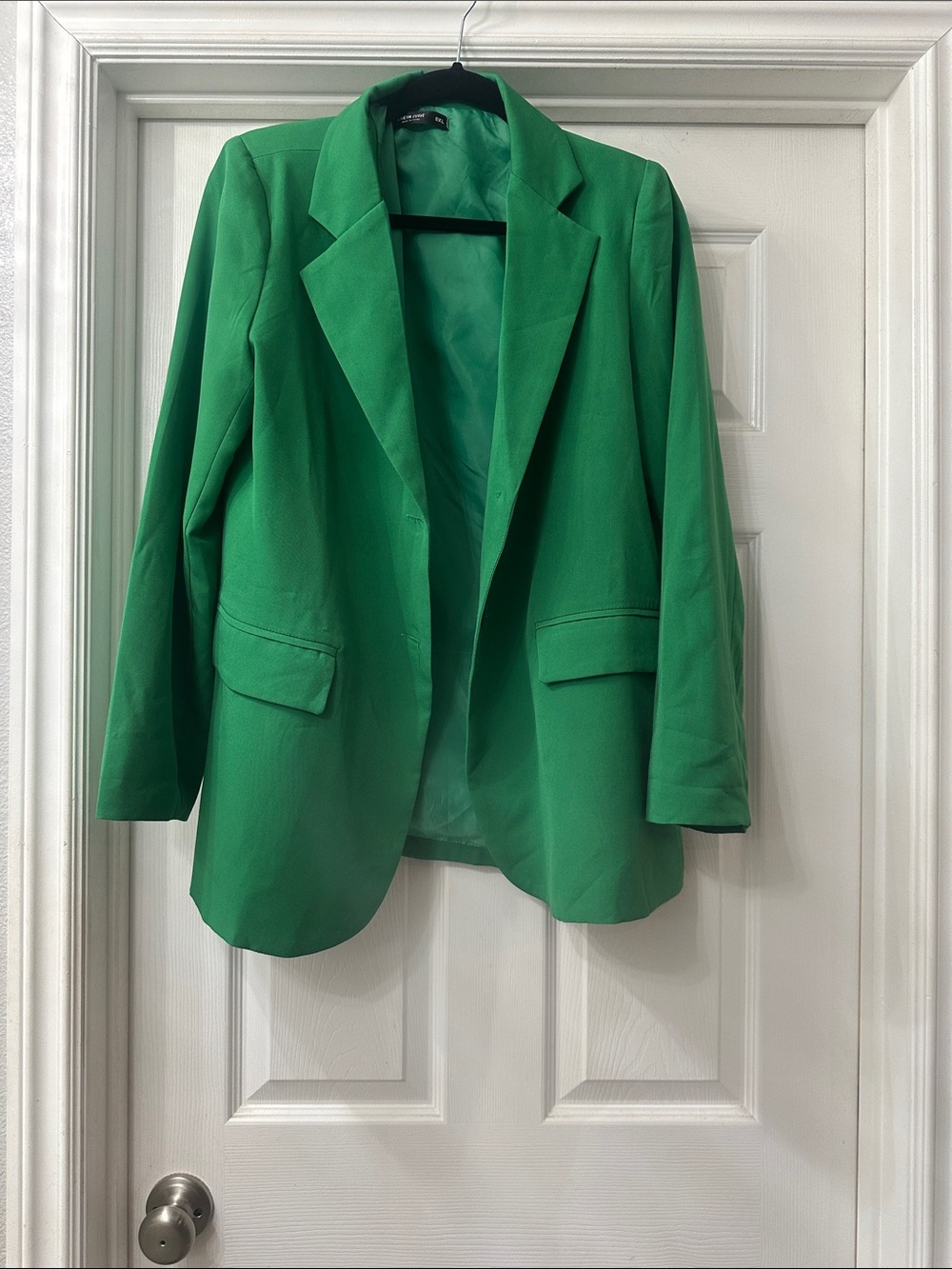 Green Women's Tailored Blazer - Classic Open-Front Jacket